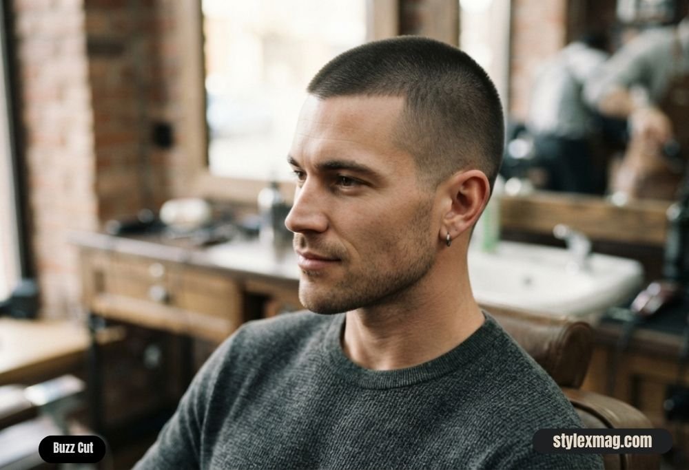 Haircuts for Receding Hairline Men 35 Styles for a Fuller Look 6 Buzz Cut