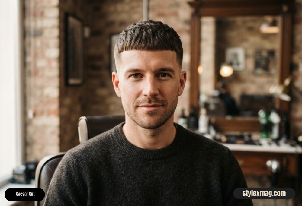30 Best Square Face Shape Haircuts for Men: Stylish 2026 Looks 7 Caesar Cut