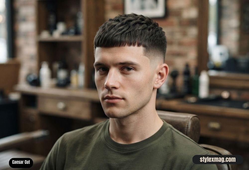 Haircuts for Receding Hairline Men 35 Styles for a Fuller Look 11 Caesar Cut