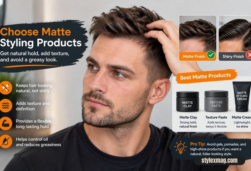 Haircuts for Receding Hairline Men 35 Styles for a Fuller Look 5 Choose Matte Styling Products