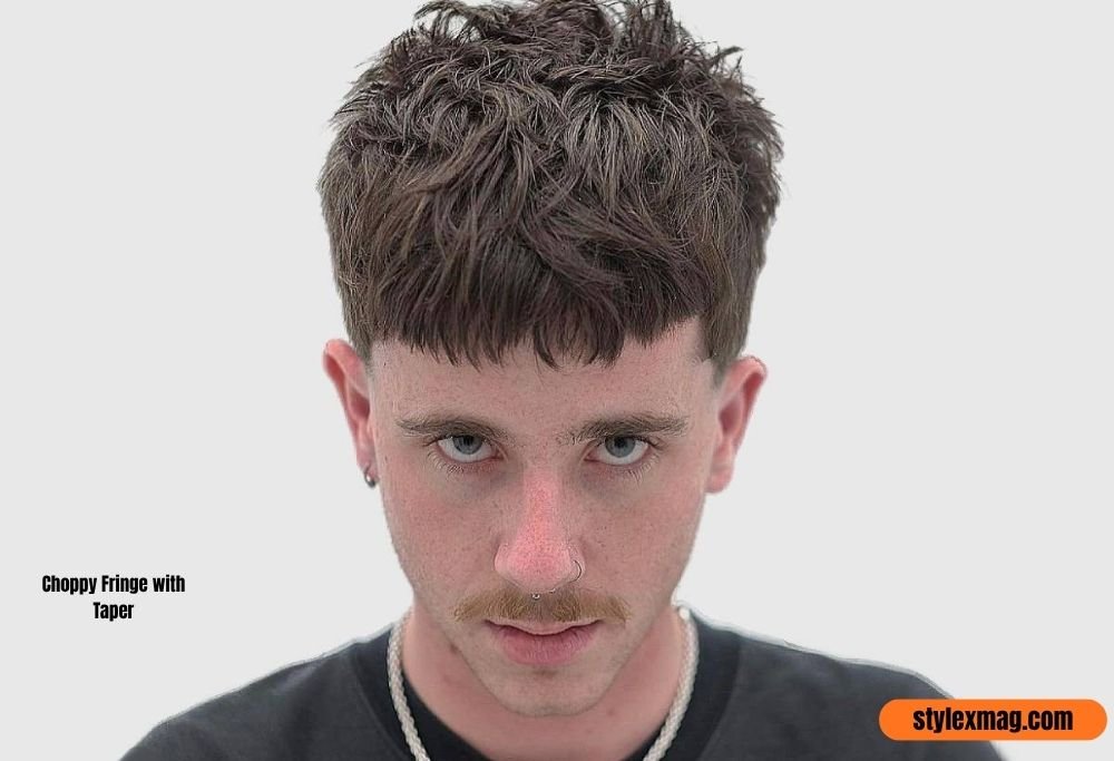 25 Best Thin Straight Hair Haircuts For Men to Add Volume in 2026 24 Choppy Fringe with Taper