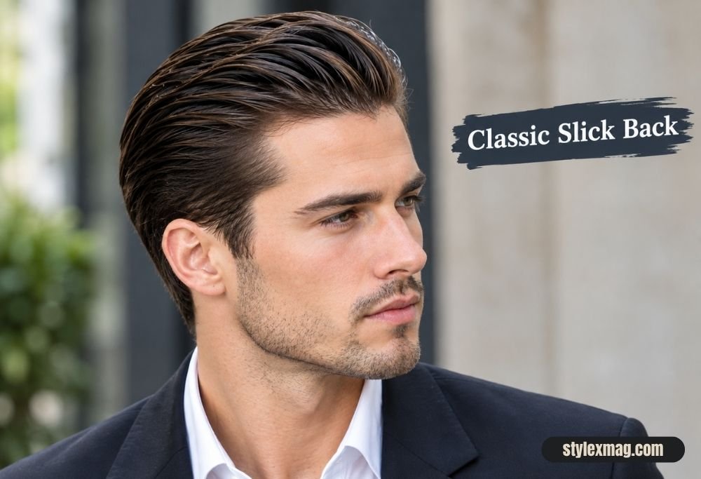 How To Style Slick Back Haircut: Easy Steps for a Perfect Look 2 Classic Slick Back