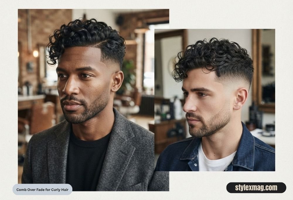Comb Over Fade Haircut: 31 Stylish Styles for Men in 2026 26 Comb Over Fade for Curly Hair