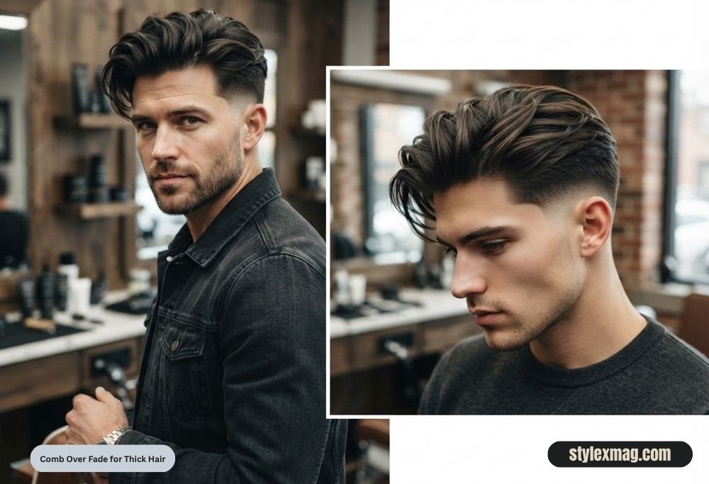 Comb Over Fade Haircut: 31 Stylish Styles for Men in 2026 27 Comb Over Fade for Thick Hair