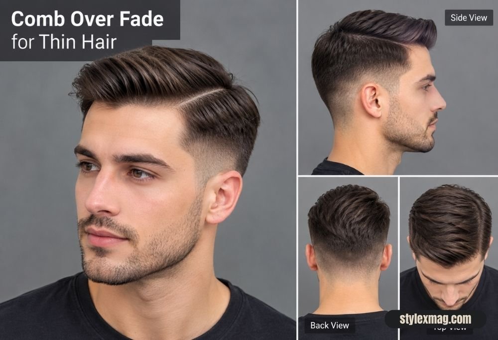 Comb Over Fade Haircut: 31 Stylish Styles for Men in 2026 28 Comb Over Fade for Thin Hair