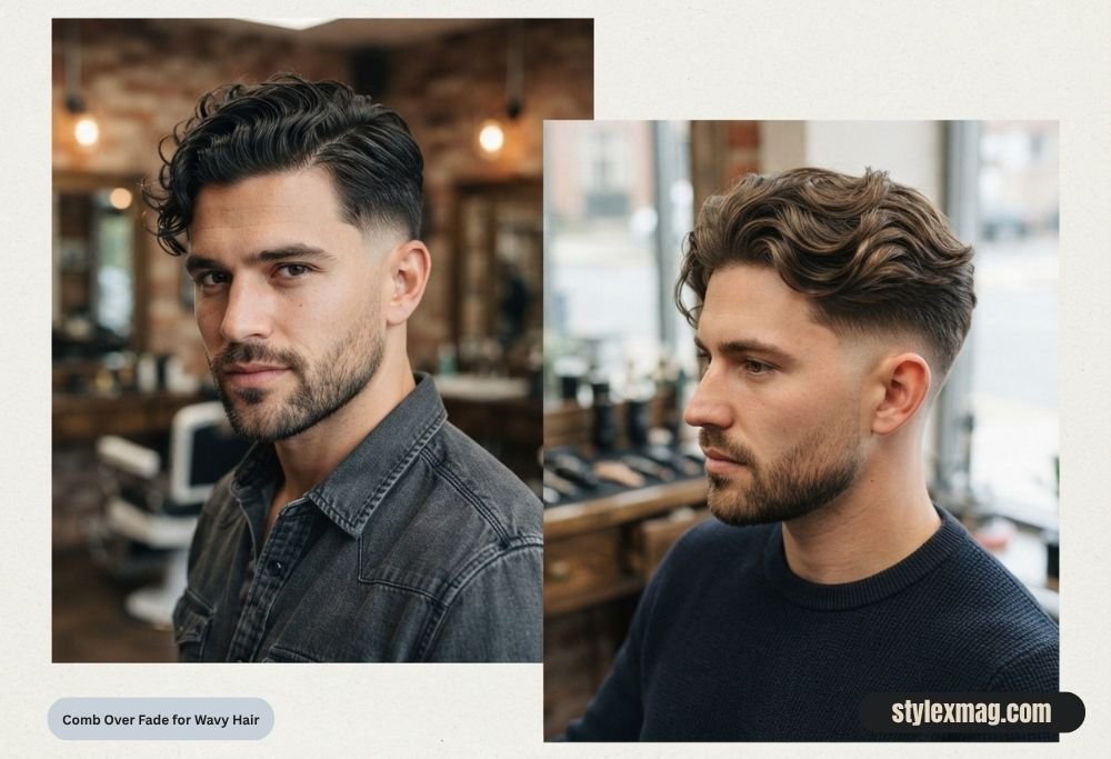 Comb Over Fade Haircut: 31 Stylish Styles for Men in 2026 25 Comb Over Fade for Wavy Hair
