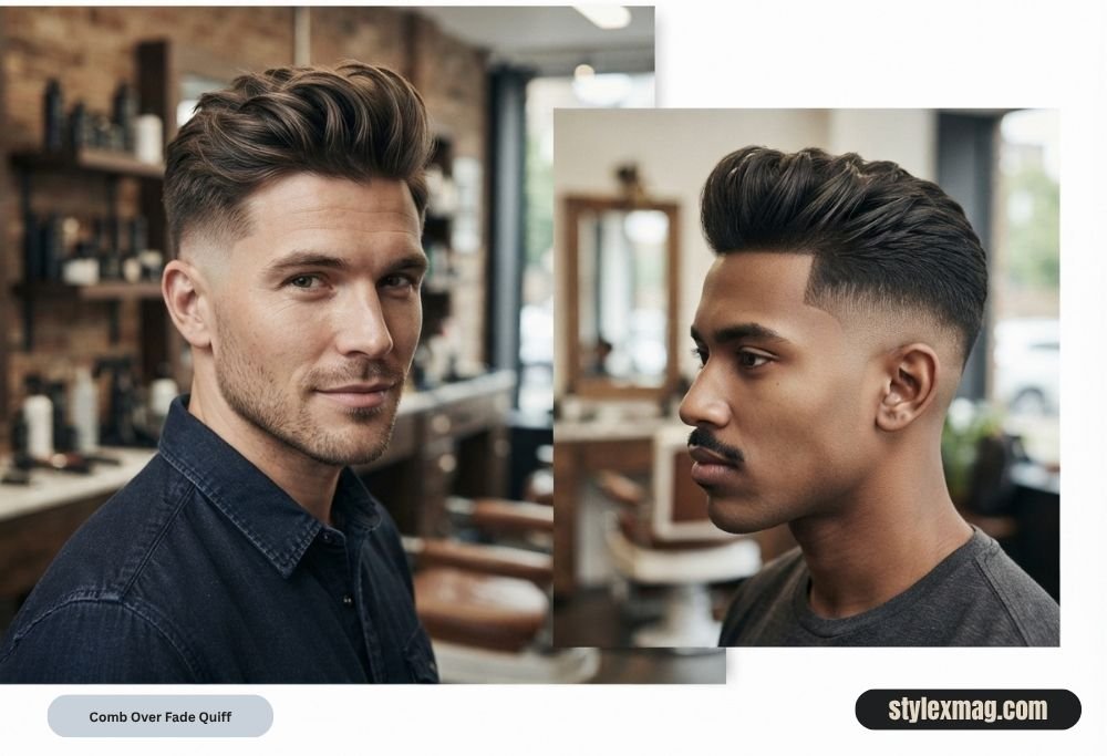 Comb Over Fade Haircut: 31 Stylish Styles for Men in 2026 20 Comb Over Fade Quiff