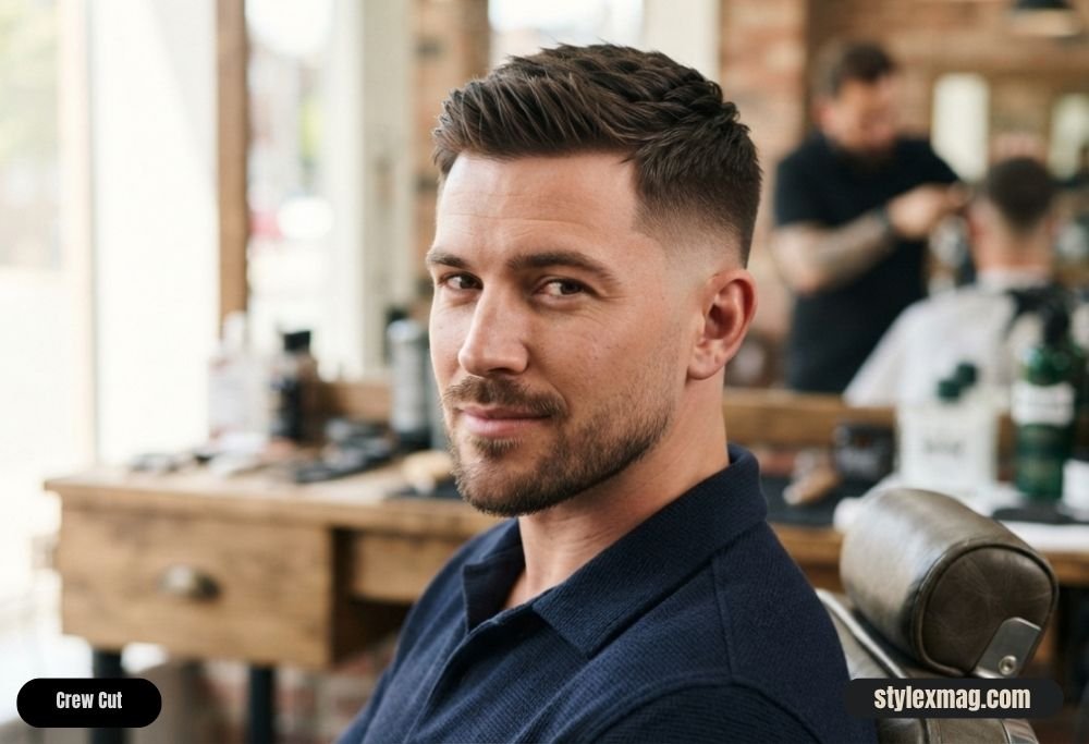 30 Best Square Face Shape Haircuts for Men: Stylish 2026 Looks 5 Crew Cut