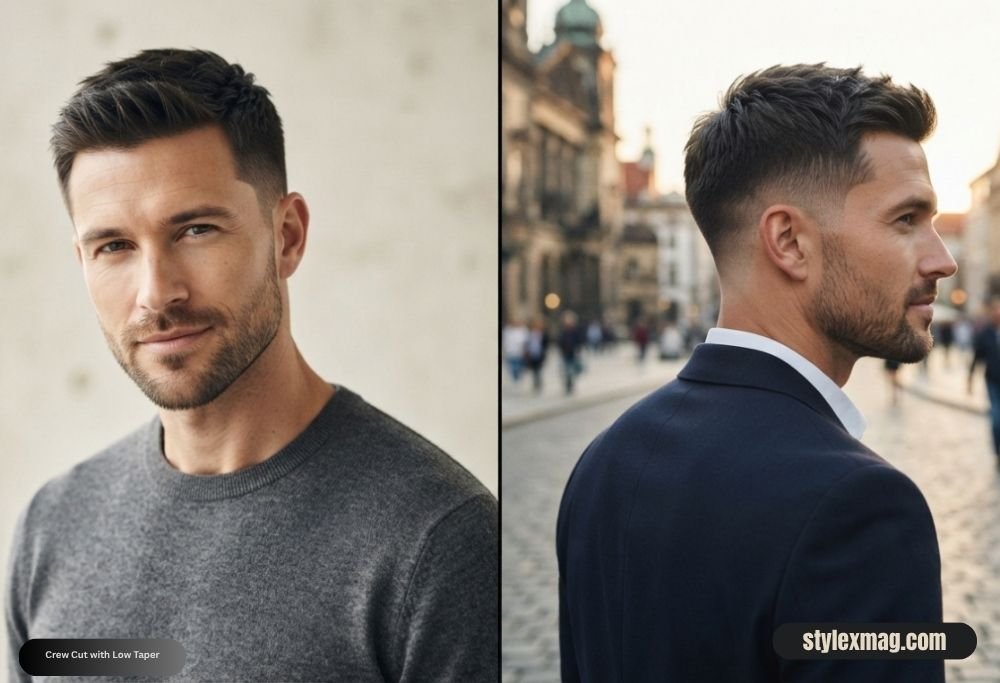 Heart Face Shape Hairstyles for Men 30 Best Styles for 2026 6 Crew Cut with Low Taper