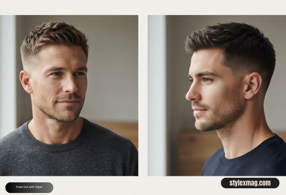 Diamond Face Shape Hairstyles for Men 22 Best Styles for 2026 4 Crew Cut with Taper