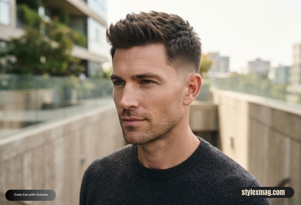 Triangle Face Shape Hairstyles For Men: 30 Best Styles for 2026 11 Crew Cut with Volume