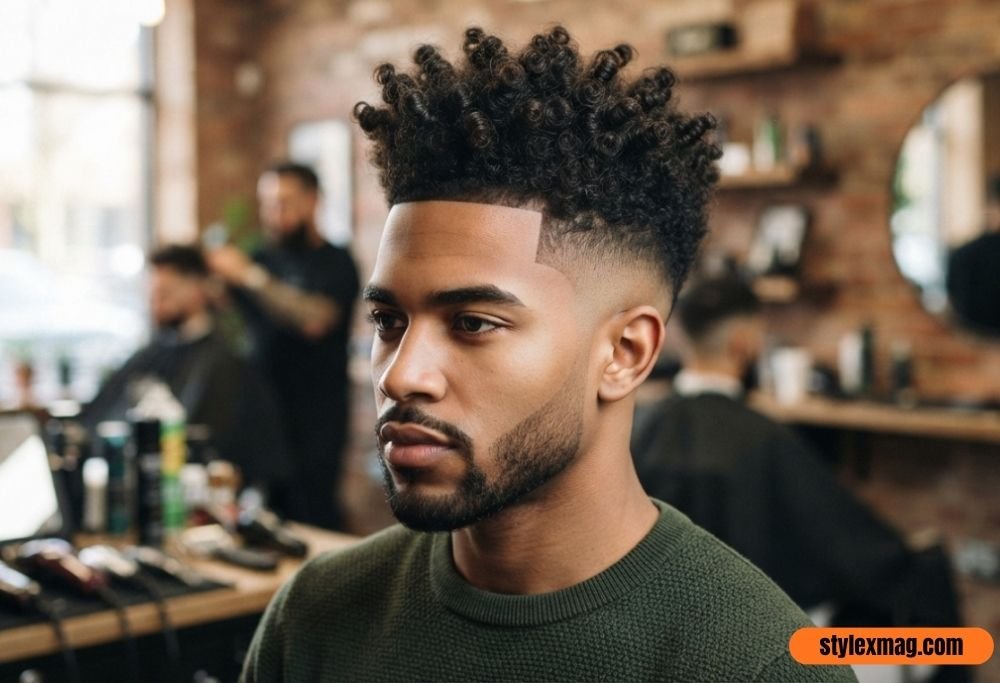 Curly High-Top Fade
