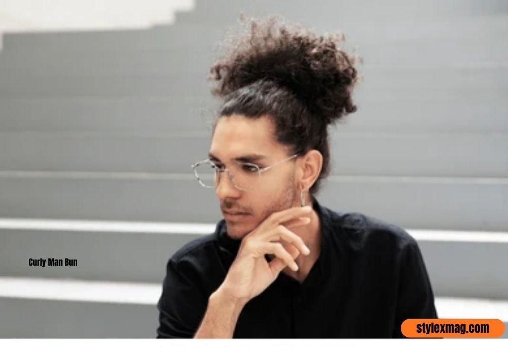 Curly Man Bun