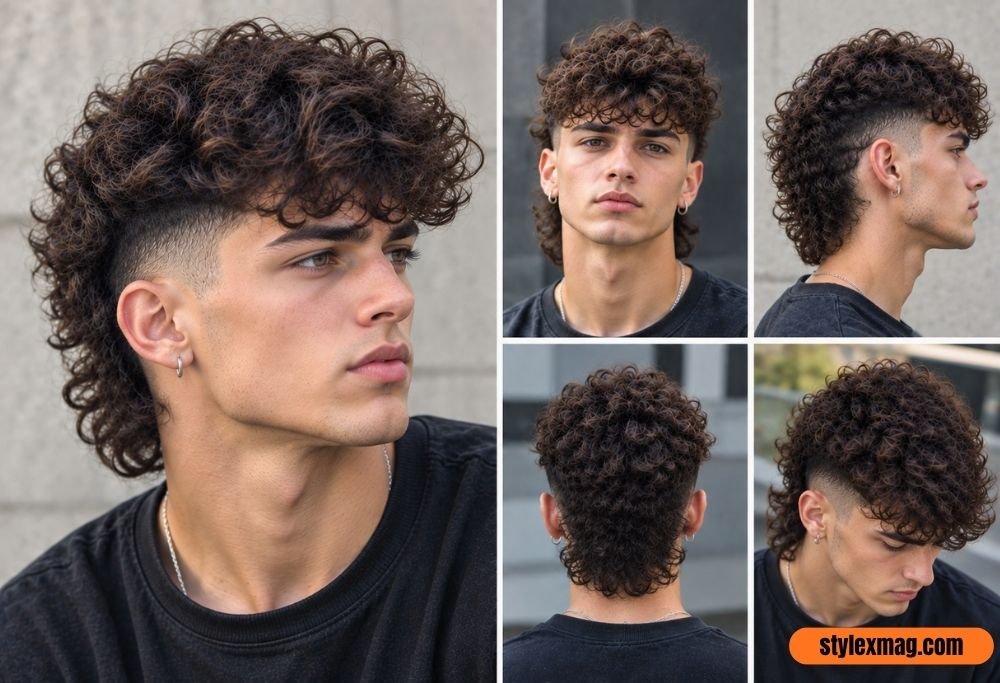 Curly Mullet Fade