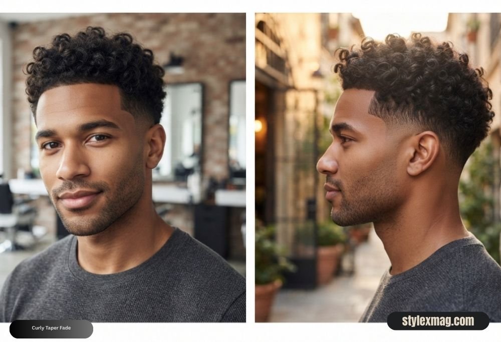 Heart Face Shape Hairstyles for Men 30 Best Styles for 2026 25 Curly Taper Fade
