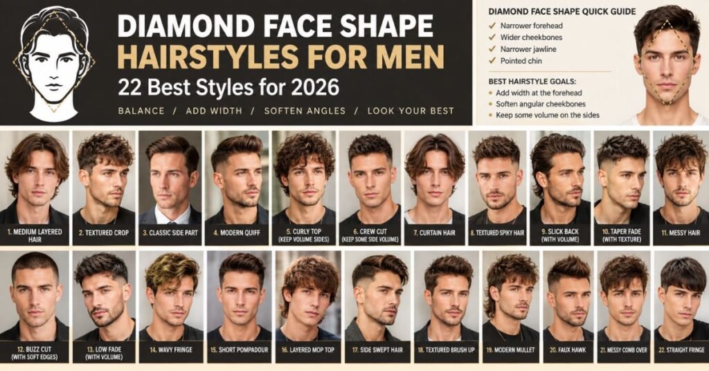 Diamond Face Shape Hairstyles for Men