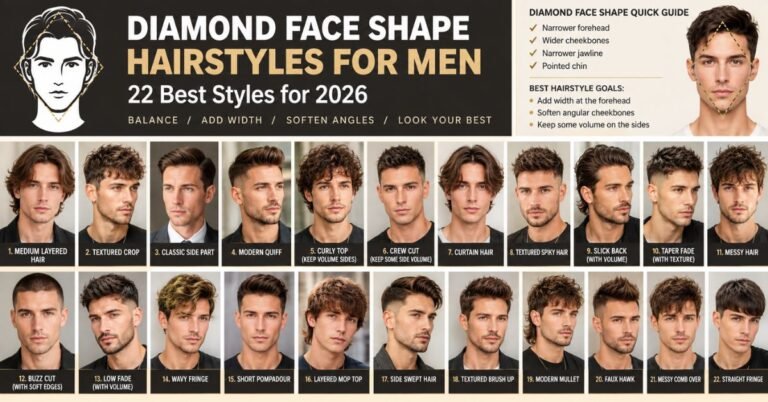 Diamond Face Shape Hairstyles for Men