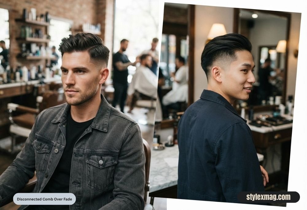 Comb Over Fade Haircut: 31 Stylish Styles for Men in 2026 17 Disconnected Comb Over Fade