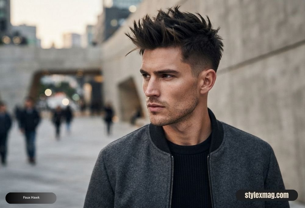 Triangle Face Shape Hairstyles For Men: 30 Best Styles for 2026 8 Faux Hawk