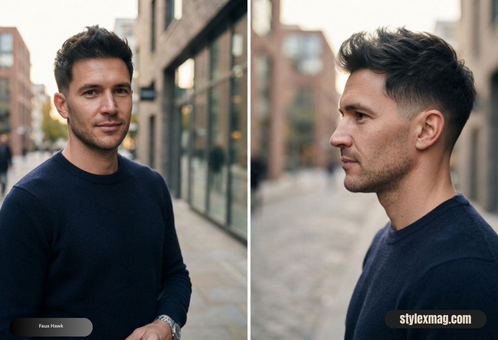 Diamond Face Shape Hairstyles for Men 22 Best Styles for 2026 8 Faux Hawk