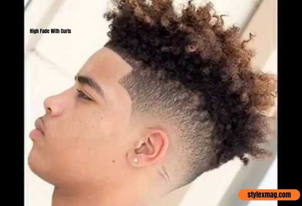 High Fade With Curls