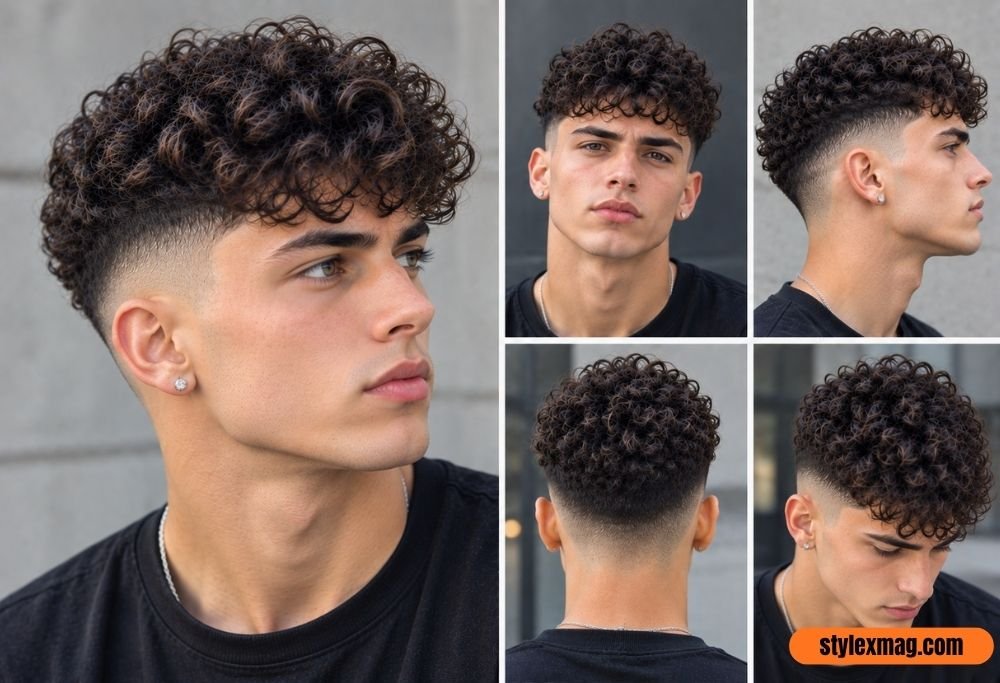 High Fade with Defined Curls