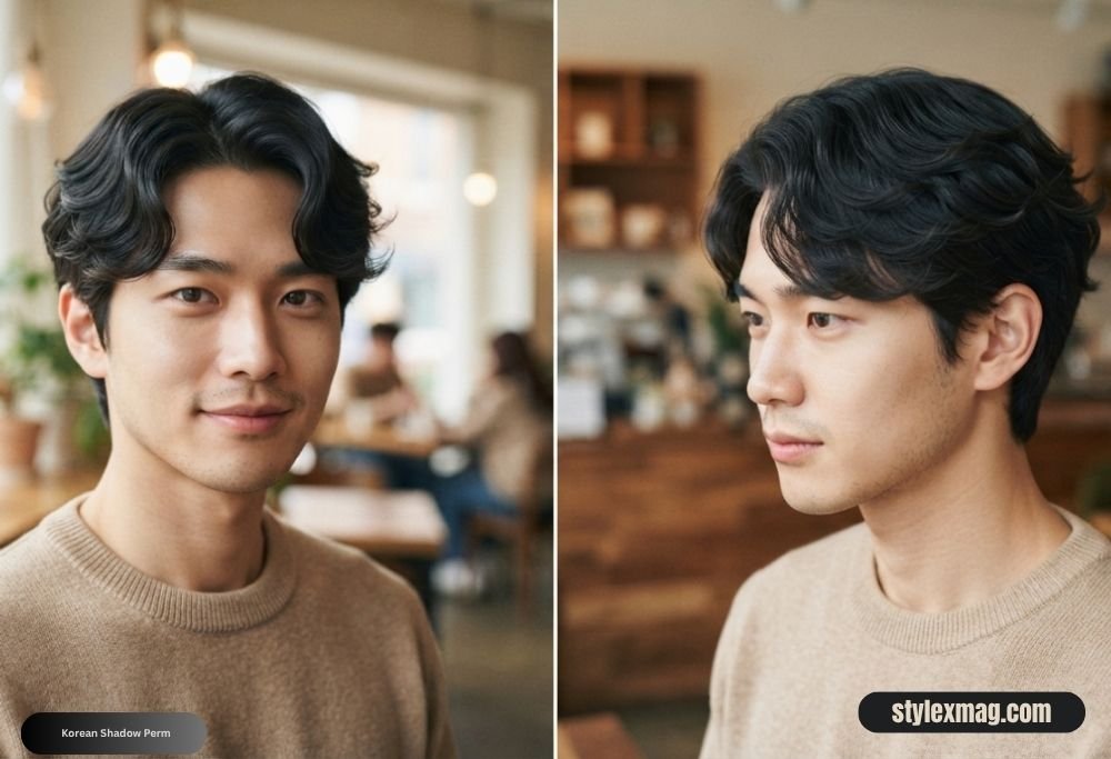 Diamond Face Shape Hairstyles for Men 22 Best Styles for 2026 27 Korean Shadow Perm