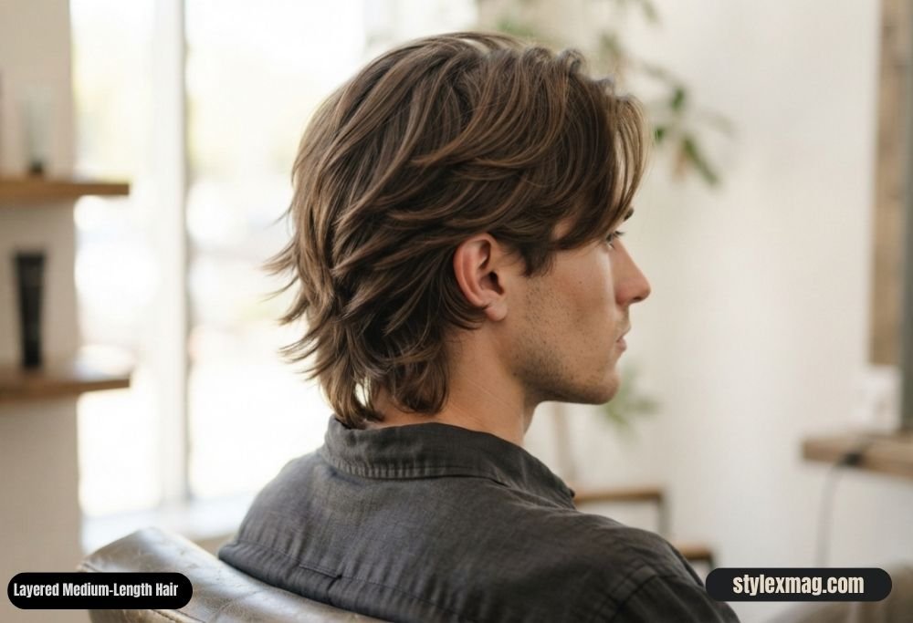 Haircuts for Receding Hairline Men 35 Styles for a Fuller Look 40 Layered Medium-Length Hair