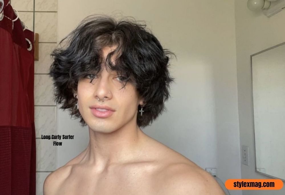 30 Best Surfer Haircut Men Styles for a Cool Beach Look in 2026 21 Long Curly Surfer Flow