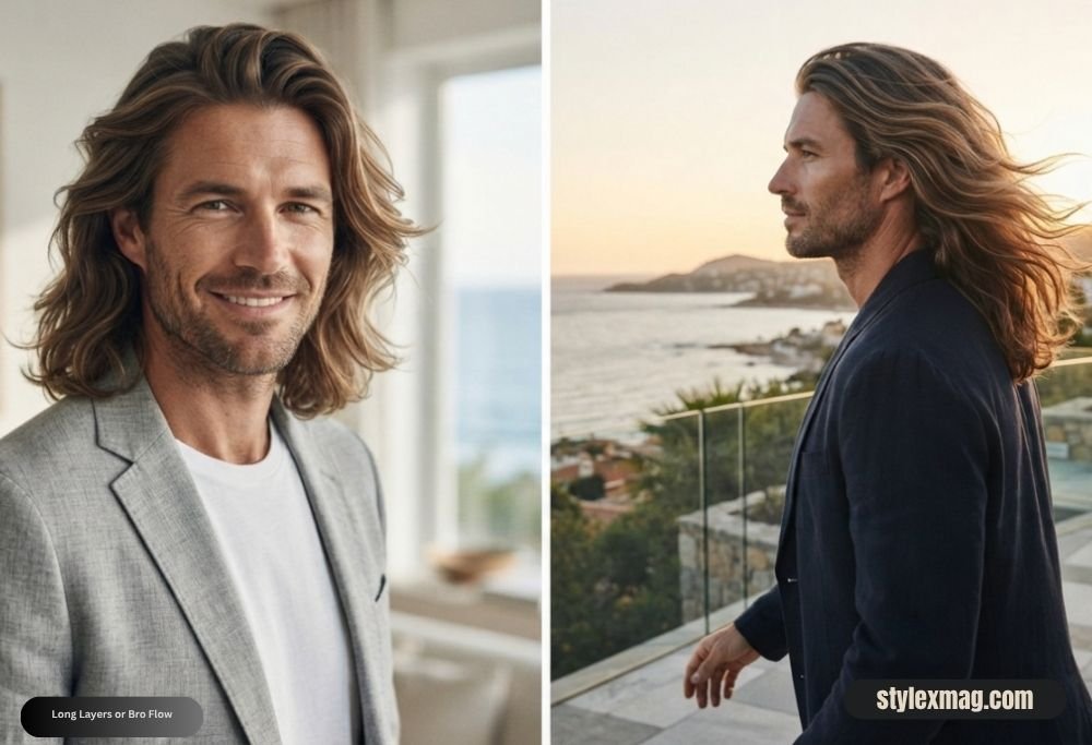Heart Face Shape Hairstyles for Men 30 Best Styles for 2026 22 Long Layers or Bro Flow