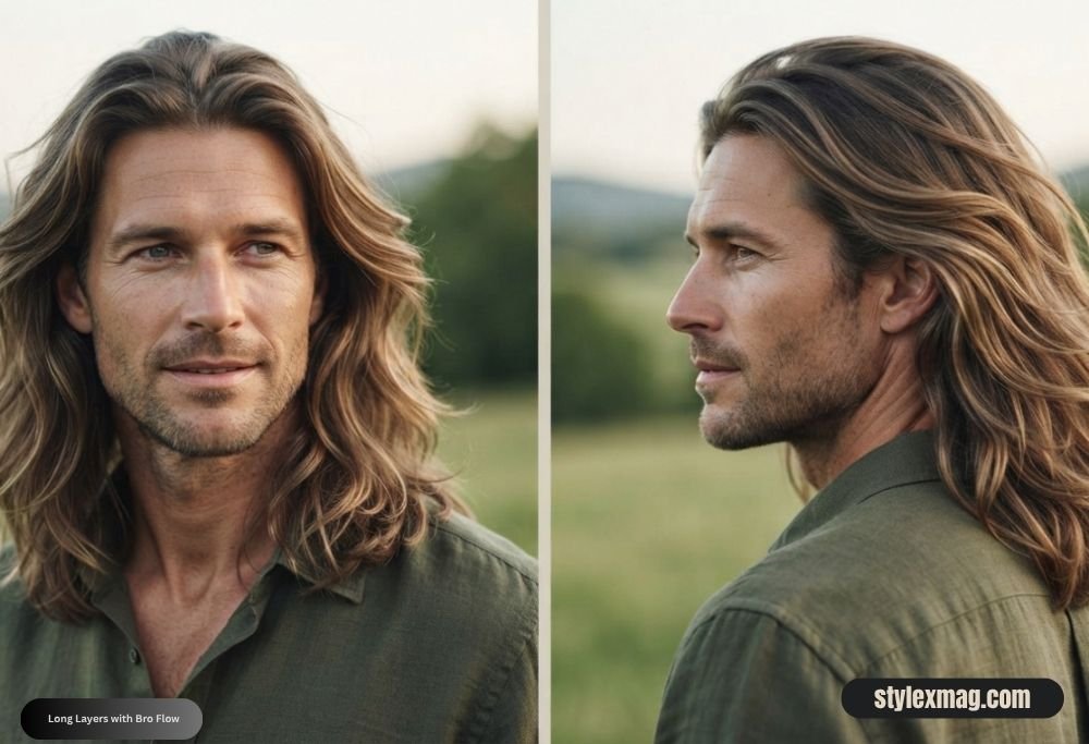 Diamond Face Shape Hairstyles for Men 22 Best Styles for 2026 23 Long Layers with Bro Flow