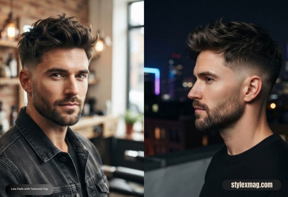 Heart Face Shape Hairstyles for Men 30 Best Styles for 2026 16 Low Fade with Textured Top