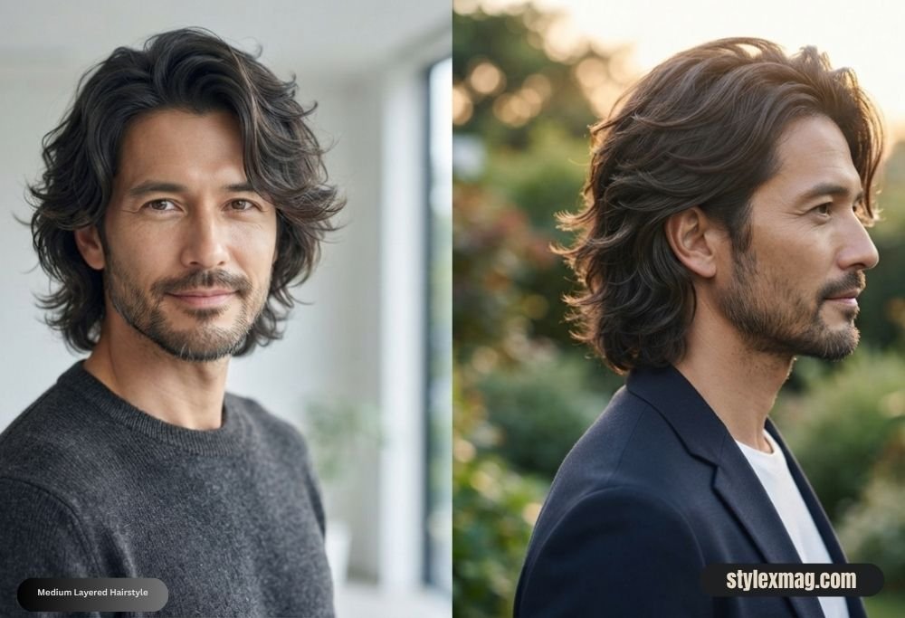 Heart Face Shape Hairstyles for Men 30 Best Styles for 2026 15 Medium Layered Hairstyle