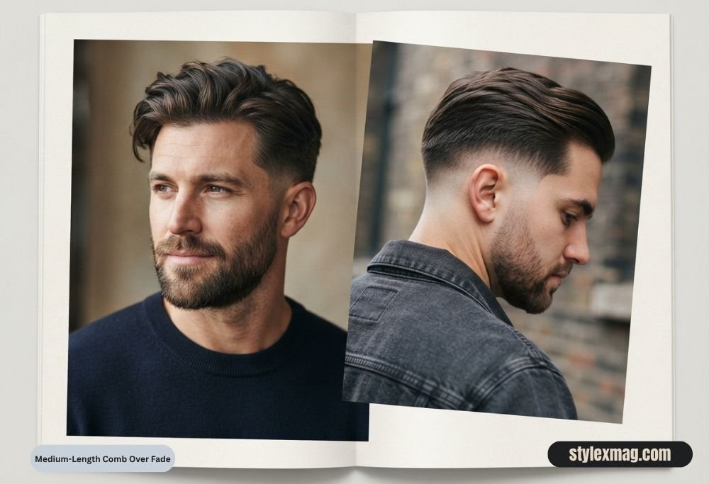 Comb Over Fade Haircut: 31 Stylish Styles for Men in 2026 11 Medium-Length Comb Over Fade