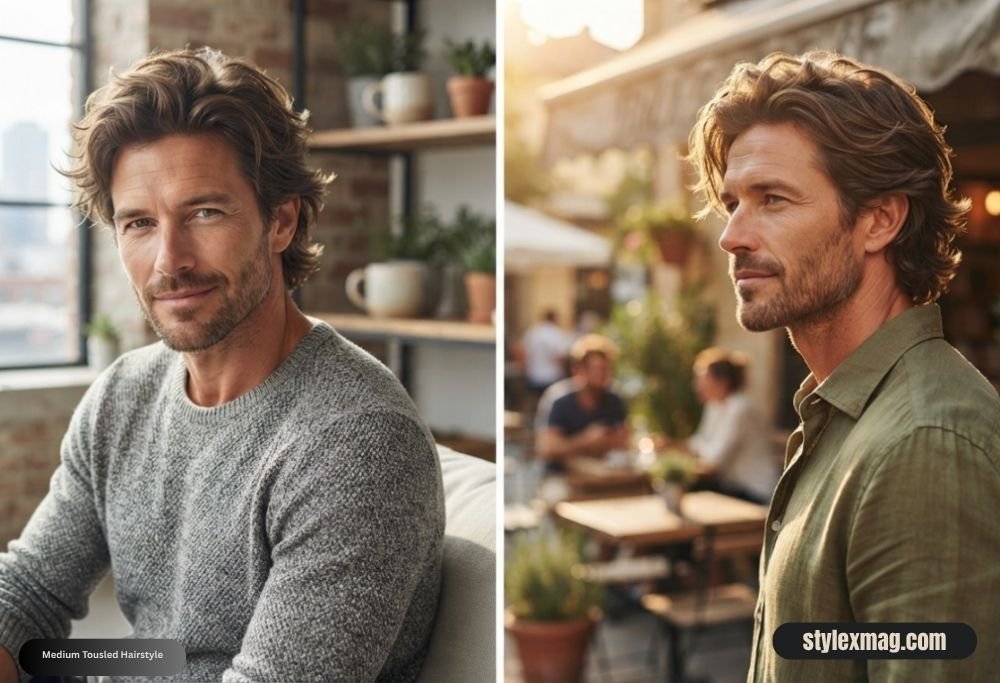 Heart Face Shape Hairstyles for Men 30 Best Styles for 2026 29 Medium Tousled Hairstyle