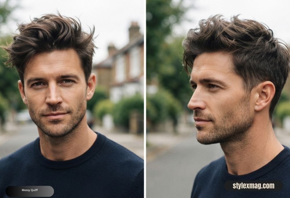 Diamond Face Shape Hairstyles for Men 22 Best Styles for 2026 16 Messy Quiff