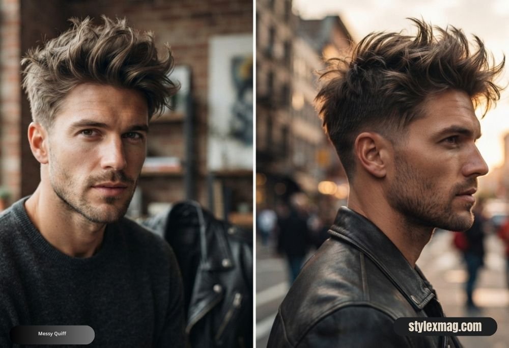 Heart Face Shape Hairstyles for Men 30 Best Styles for 2026 11 Messy Quiff