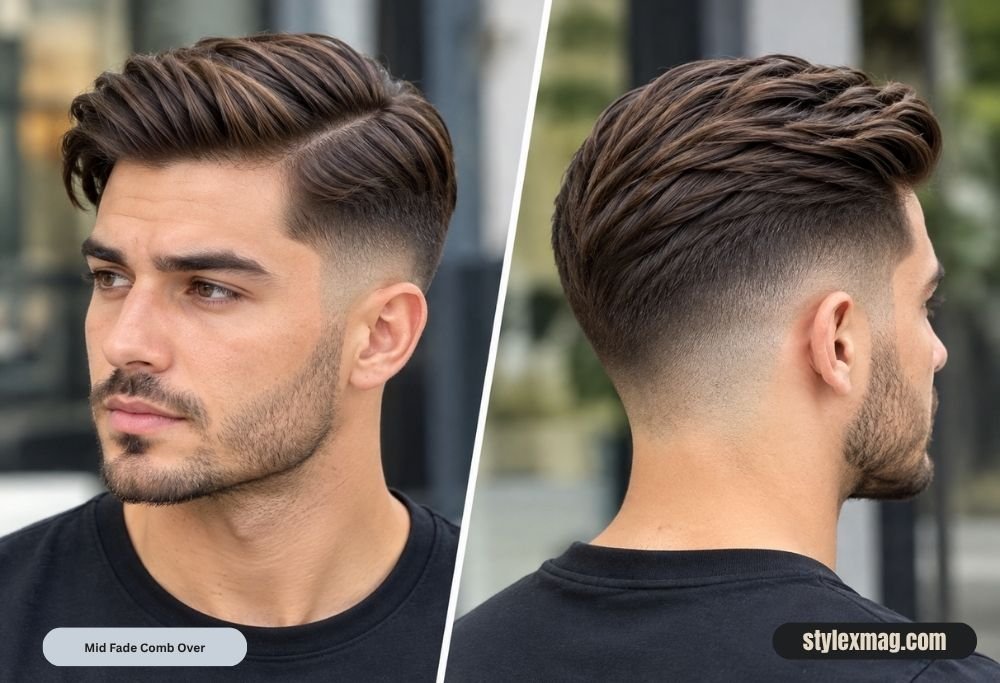 Comb Over Fade Haircut: 31 Stylish Styles for Men in 2026 3 Mid Fade Comb Over