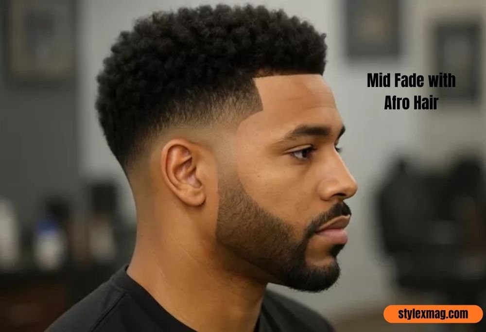 40 Best Mid Fade Haircuts for Men: Styles, Types & Ideas for 2026 14 Mid Fade with Afro Hair
