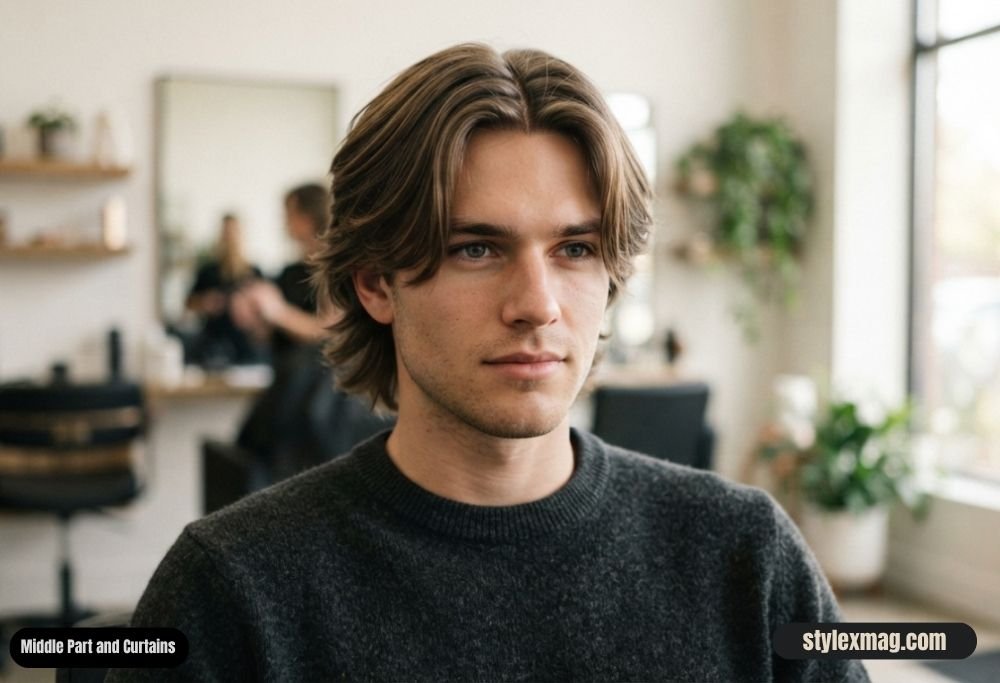 Haircuts for Receding Hairline Men 35 Styles for a Fuller Look 39 Middle Part and Curtains
