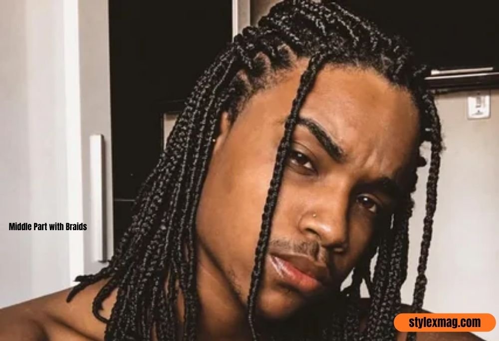 Middle Part with Braids