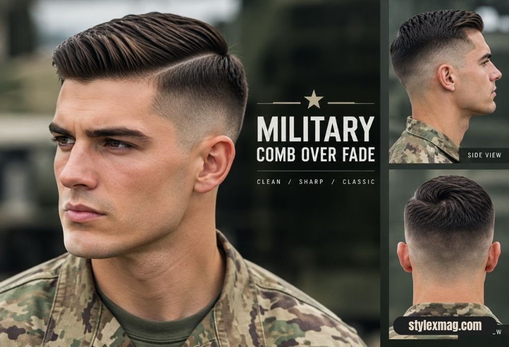 Comb Over Fade Haircut: 31 Stylish Styles for Men in 2026 31 Military Comb Over Fade