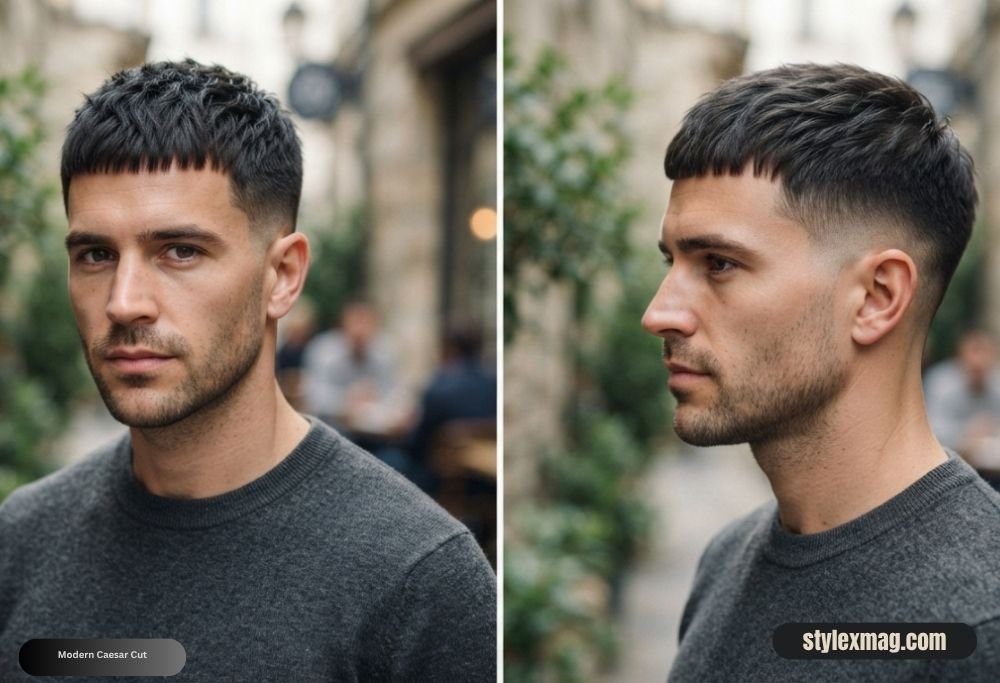 Diamond Face Shape Hairstyles for Men 22 Best Styles for 2026 6 Modern Caesar Cut