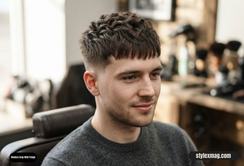 Haircuts for Receding Hairline Men 35 Styles for a Fuller Look 25 Modern Crop With Fringe