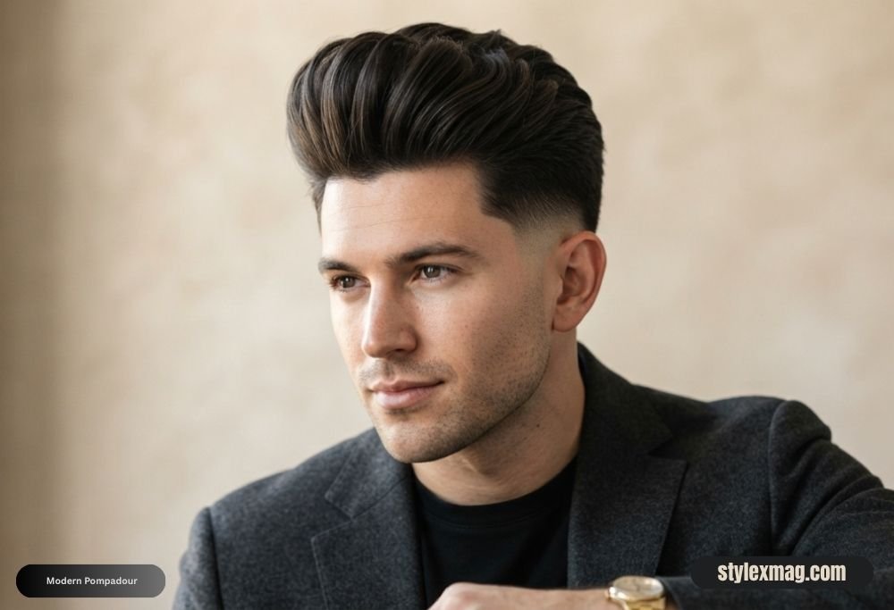 Triangle Face Shape Hairstyles For Men: 30 Best Styles for 2026 3 Modern Pompadour
