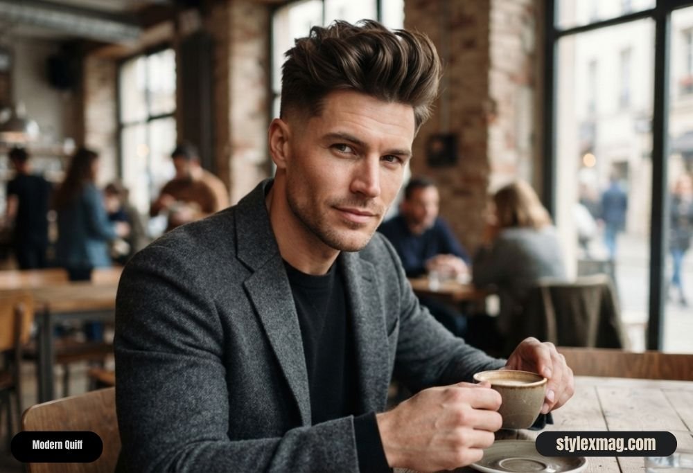 25 Oval Face Shape Haircuts for Men: Stylish Cuts for 2026 9 Modern Quiff