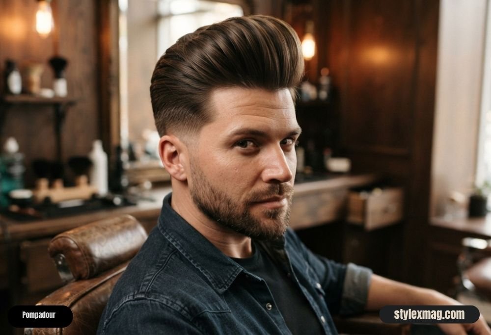 30 Best Square Face Shape Haircuts for Men: Stylish 2026 Looks 11 Pompadour