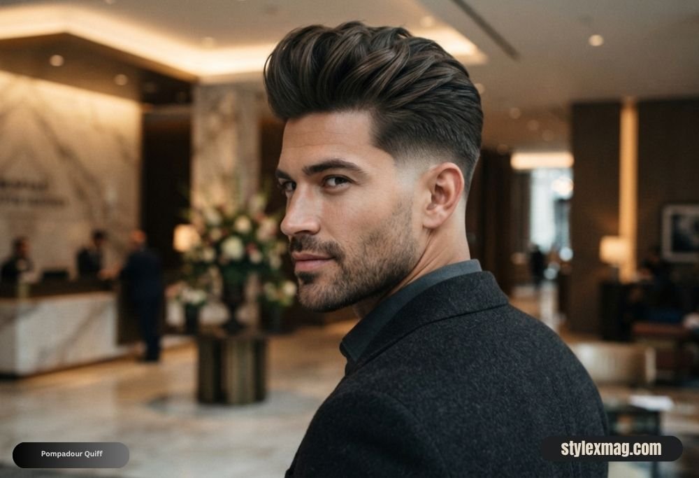 Triangle Face Shape Hairstyles For Men: 30 Best Styles for 2026 14 Pompadour Quiff