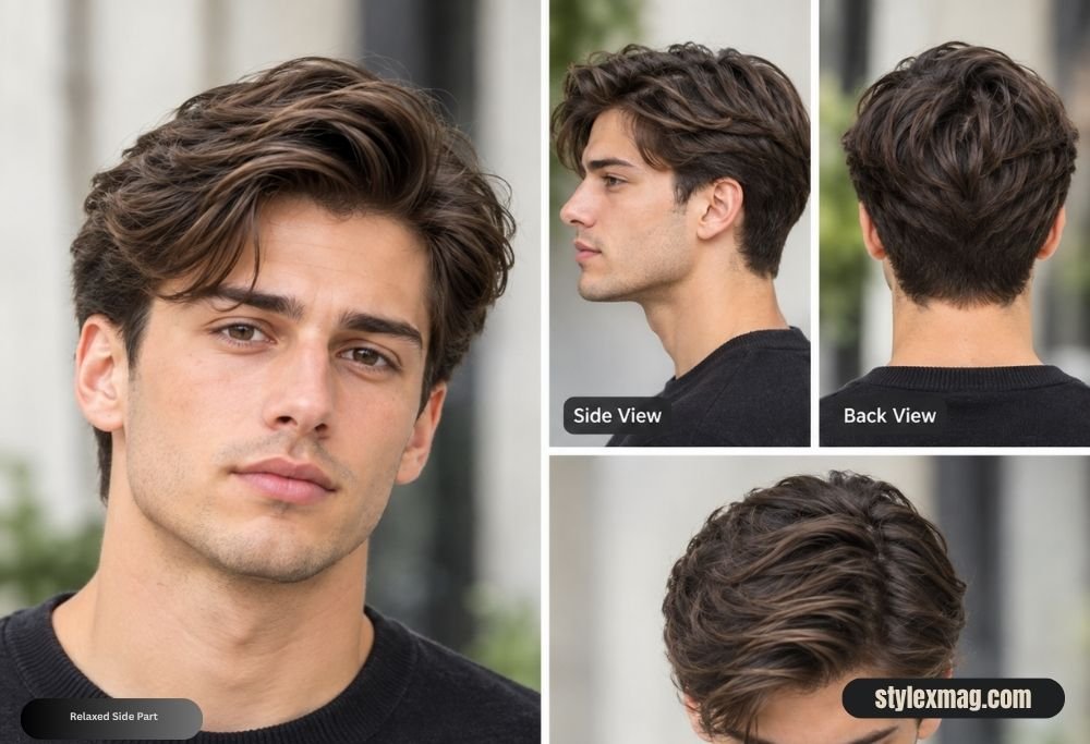 Diamond Face Shape Hairstyles for Men 22 Best Styles for 2026 28 Relaxed Side Part