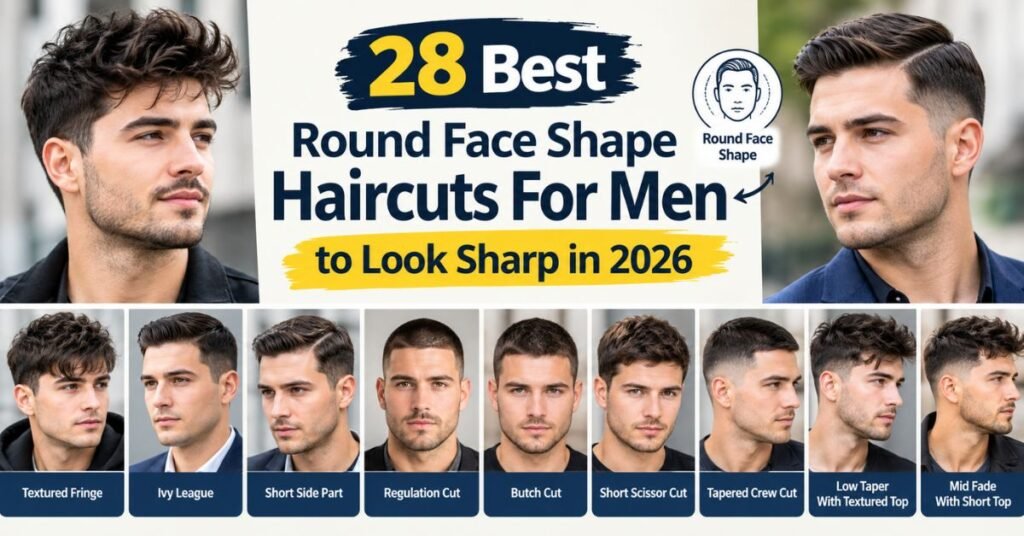 Round Face Shape Haircuts For Men